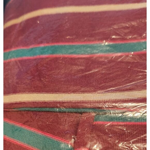 Material Red Green Yellow Stripe Polyester / Cotton 2 yards Fabric  T-Shirt  wei - Picture 6 of 7